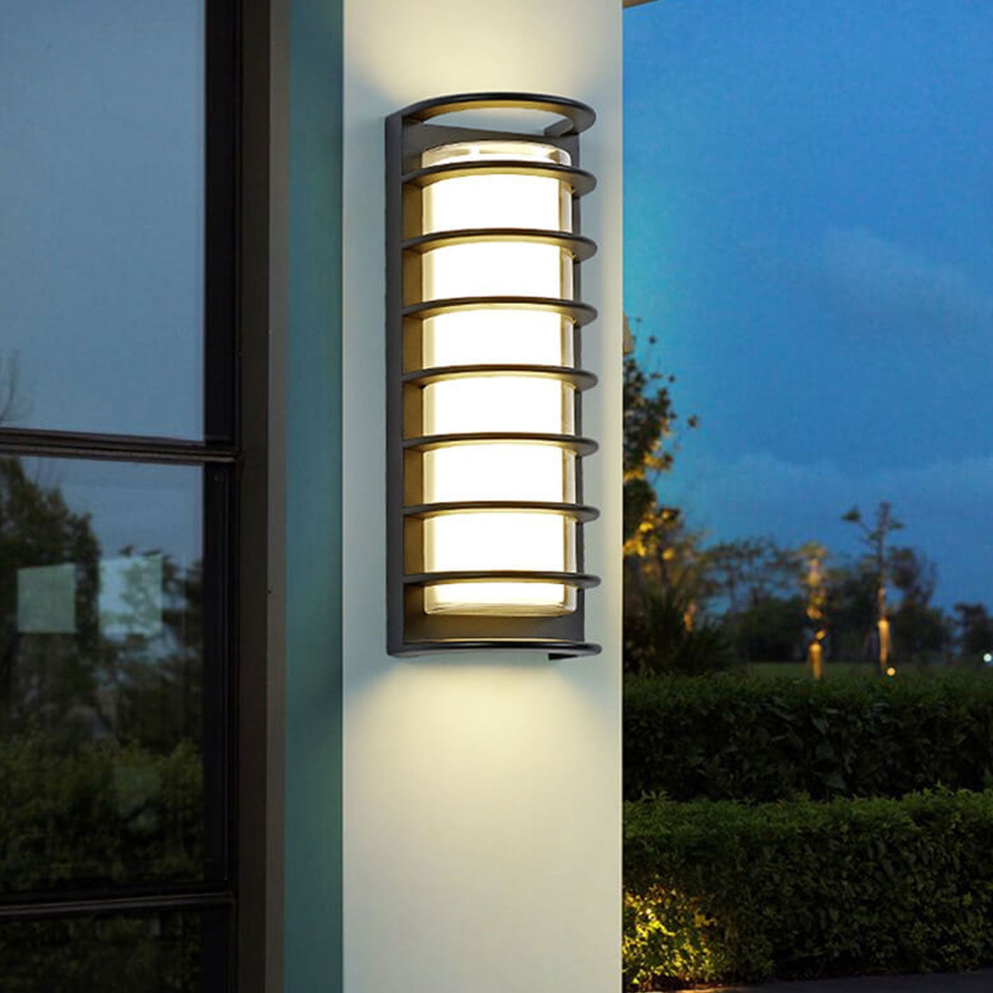 Modern Outdoor Column LED Garden Wall Sconce