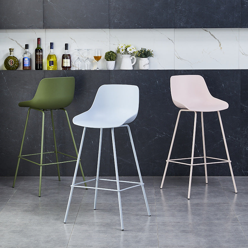 Lighom curved metal fabric bar & counter stools for kitchen
