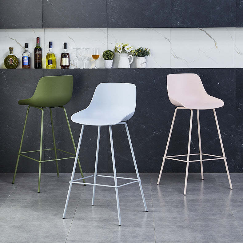Lighom curved metal fabric bar & counter stools for kitchen