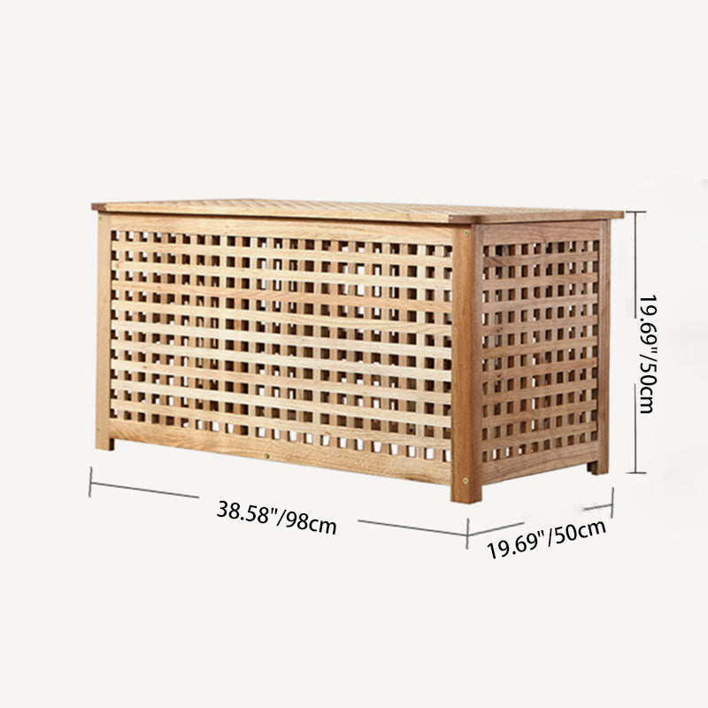 Japanese Square Wood Metal Coffee Table
