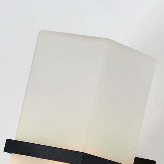 Industrial Column Frosted Glass Outdoor Wall Sconce