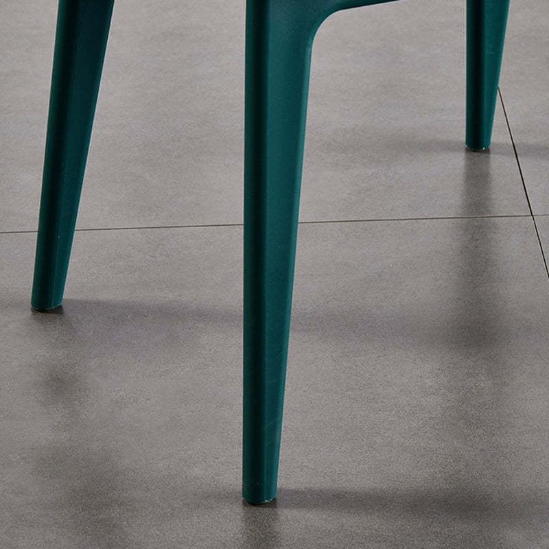 Minimalist Plastic Square-Frame Dining Chair