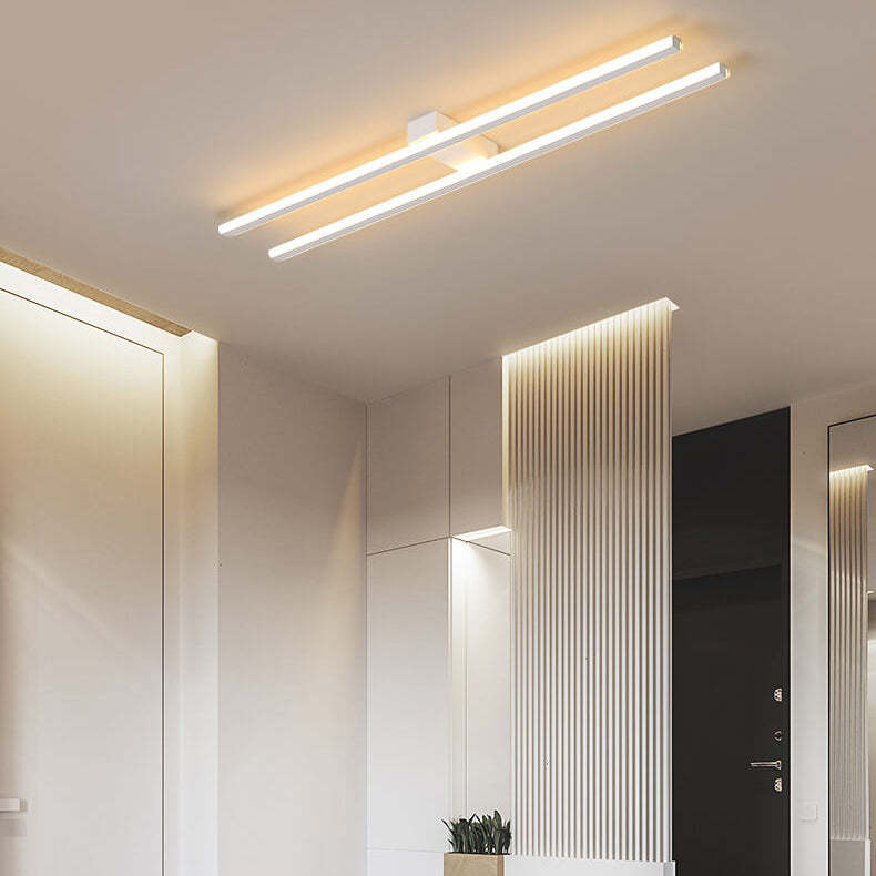 Minimalist Dual Straight-Line Ceiling Light