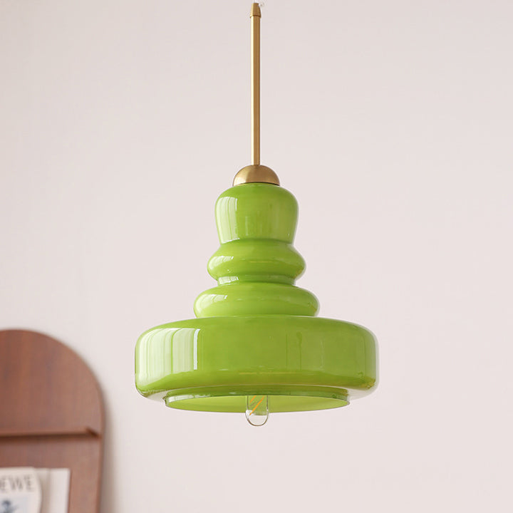 Modern Colorful Glass Gourd Pendant Light