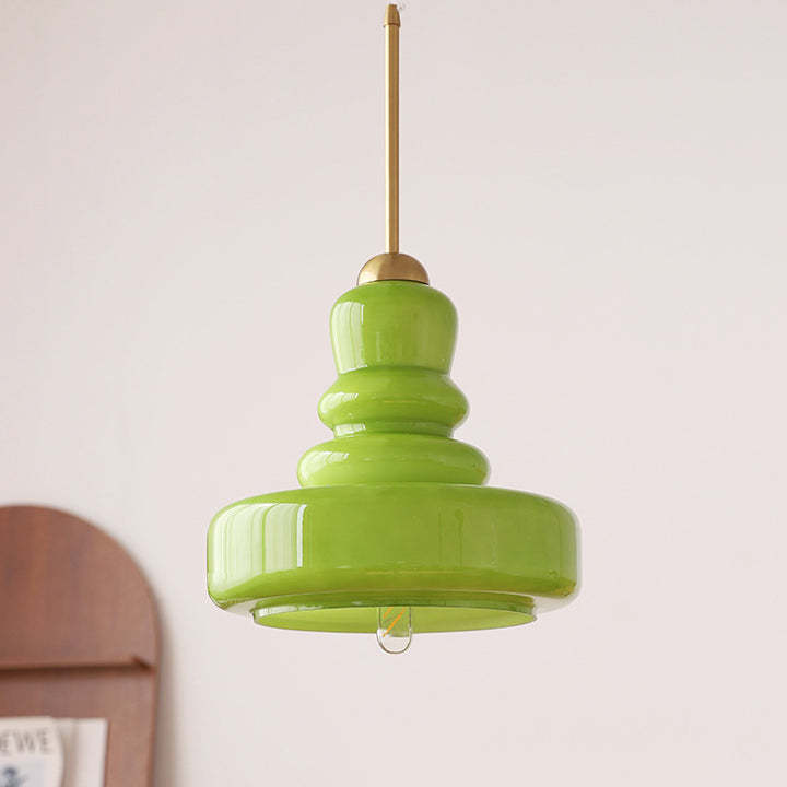 Modern Colorful Glass Gourd Pendant Light