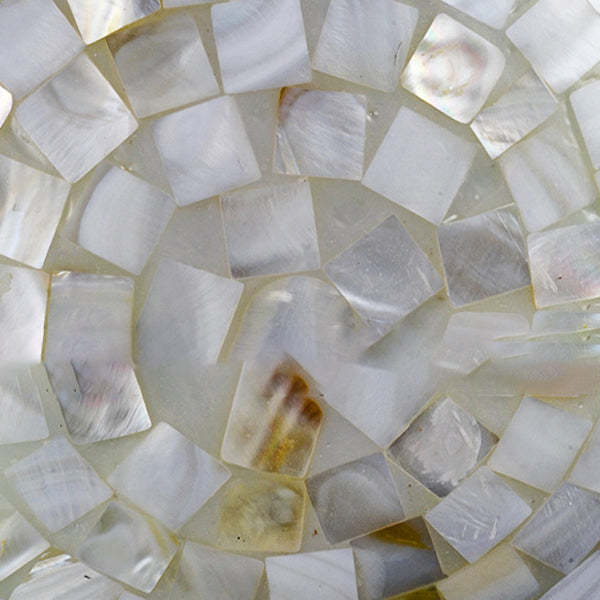 Tiffany Mediterranean Mosaic Shell LED Flush Mount Light — White Light (5000K) / 220V-240V For UK/AU