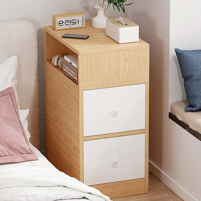 Scandinavian Artificial Panel 2-Drawer Nightstand