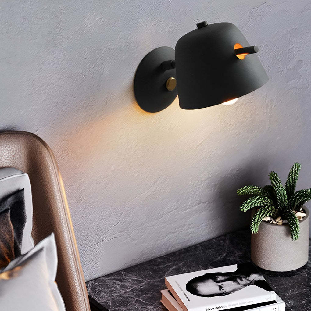 Hat Matte Metal Nordic Modern Wall Sconce