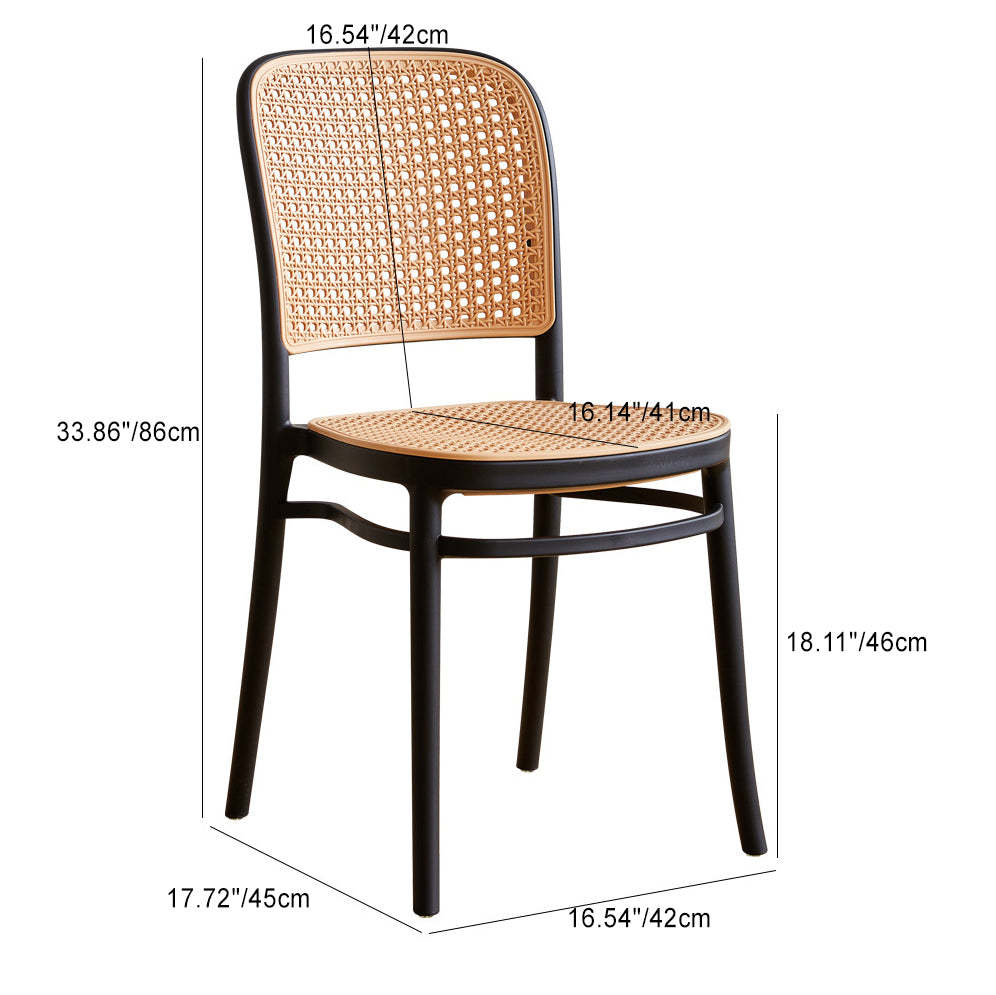 Minimalist Rattan Plastic Dining Chair