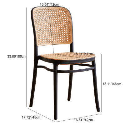 Minimalist Rattan Plastic Dining Chair