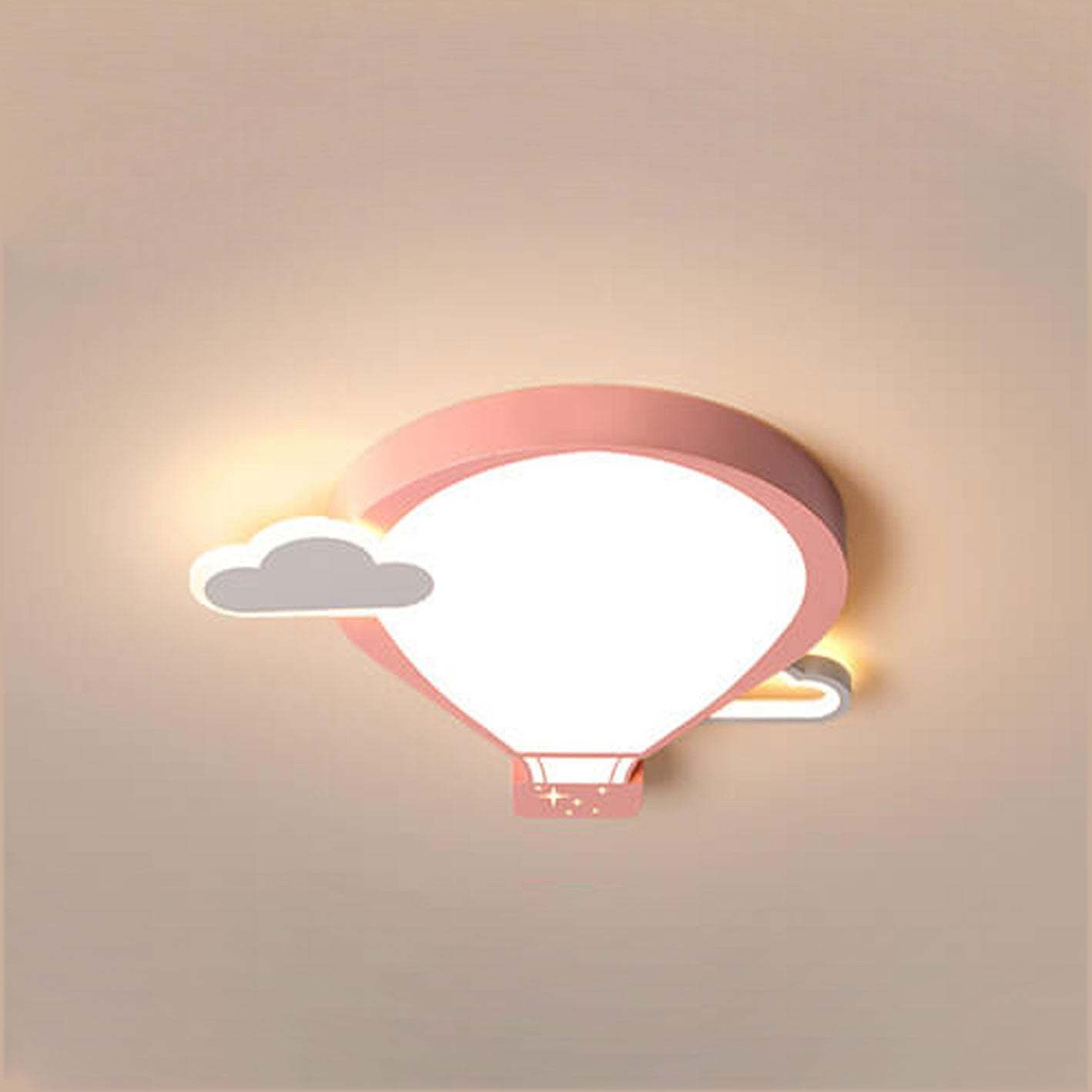 Cartoon Hot Air Balloon LED Kids Flush Mount Light