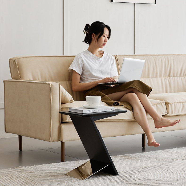 Scandinavian Z-Shape Wood Metal Coffee Table — Ash Wood