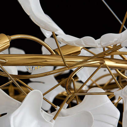 Nordic Iron Acrylic Ginkgo Chandelier