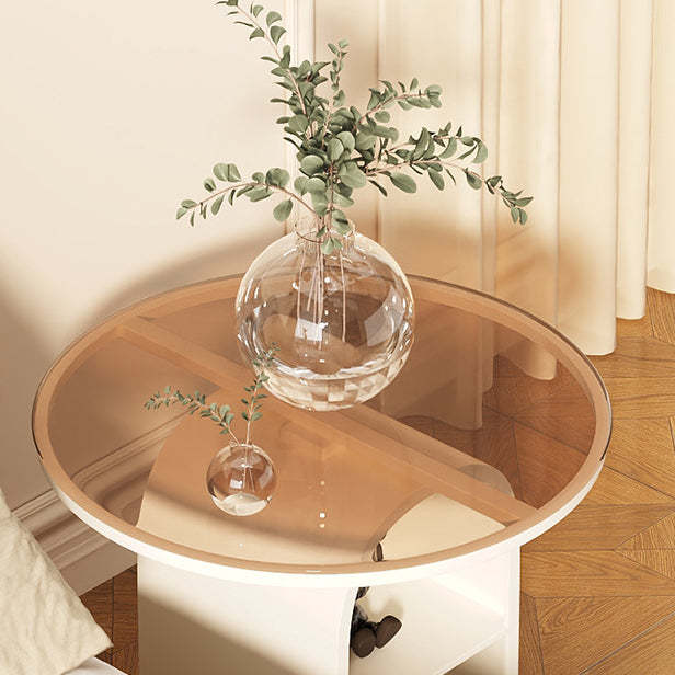 Minimalist Glass Iron 3-Tier Coffee Table
