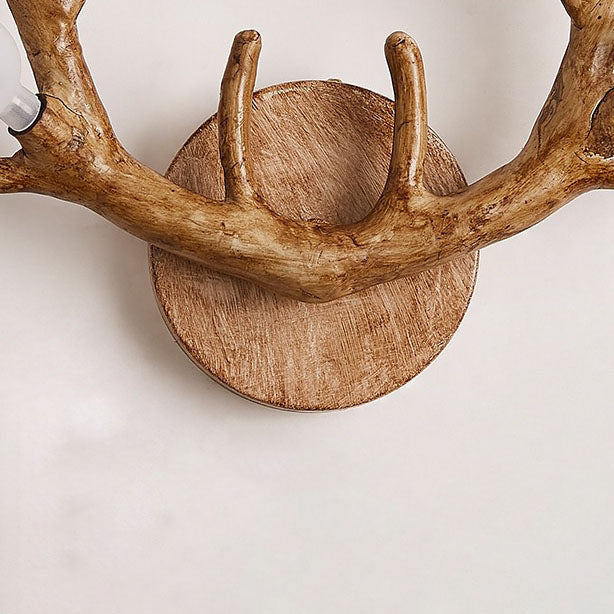 Nordic Resin Antler Branch Glass Ball Sconce
