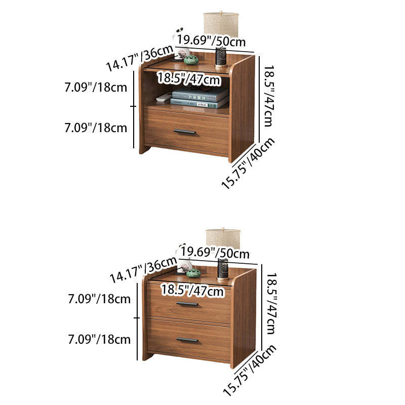 Chinese Rectangular 1/2-Drawer Nightstand