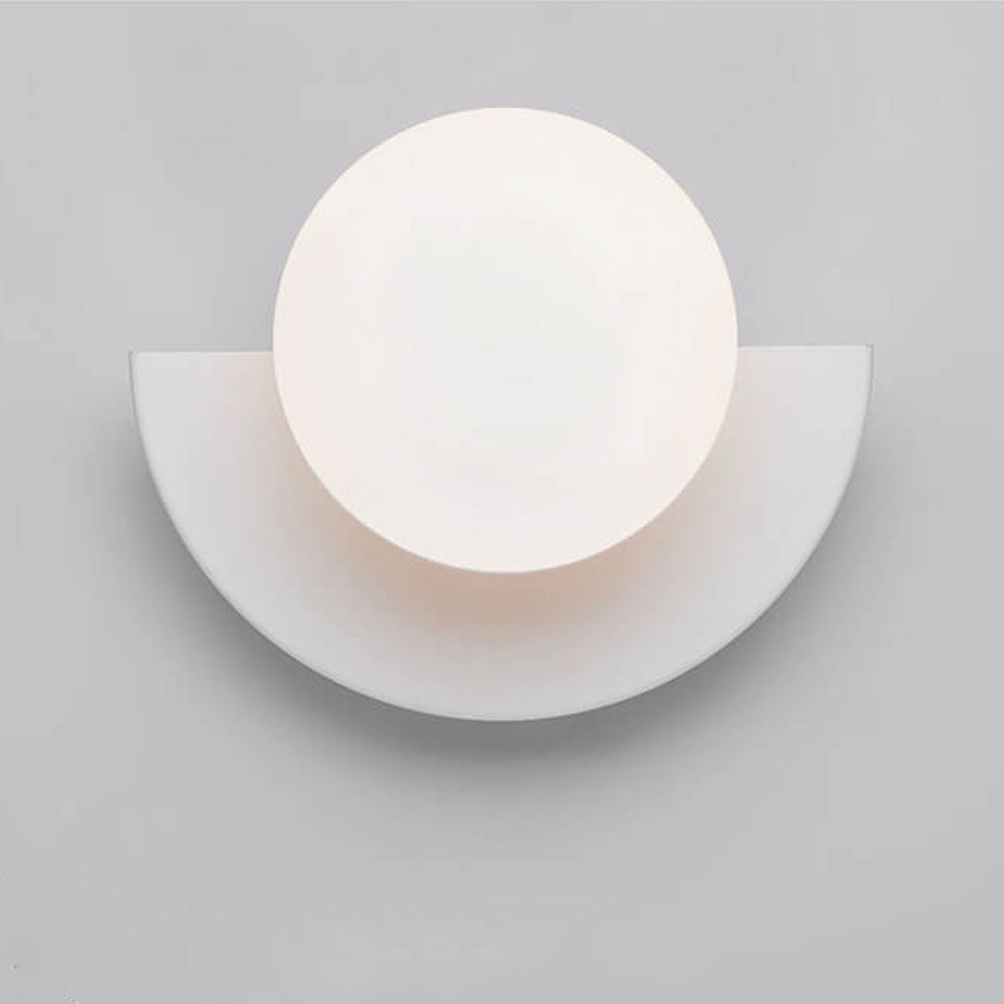 Minimalist Glass Spherical Colorful Semicircle Wall Sconce