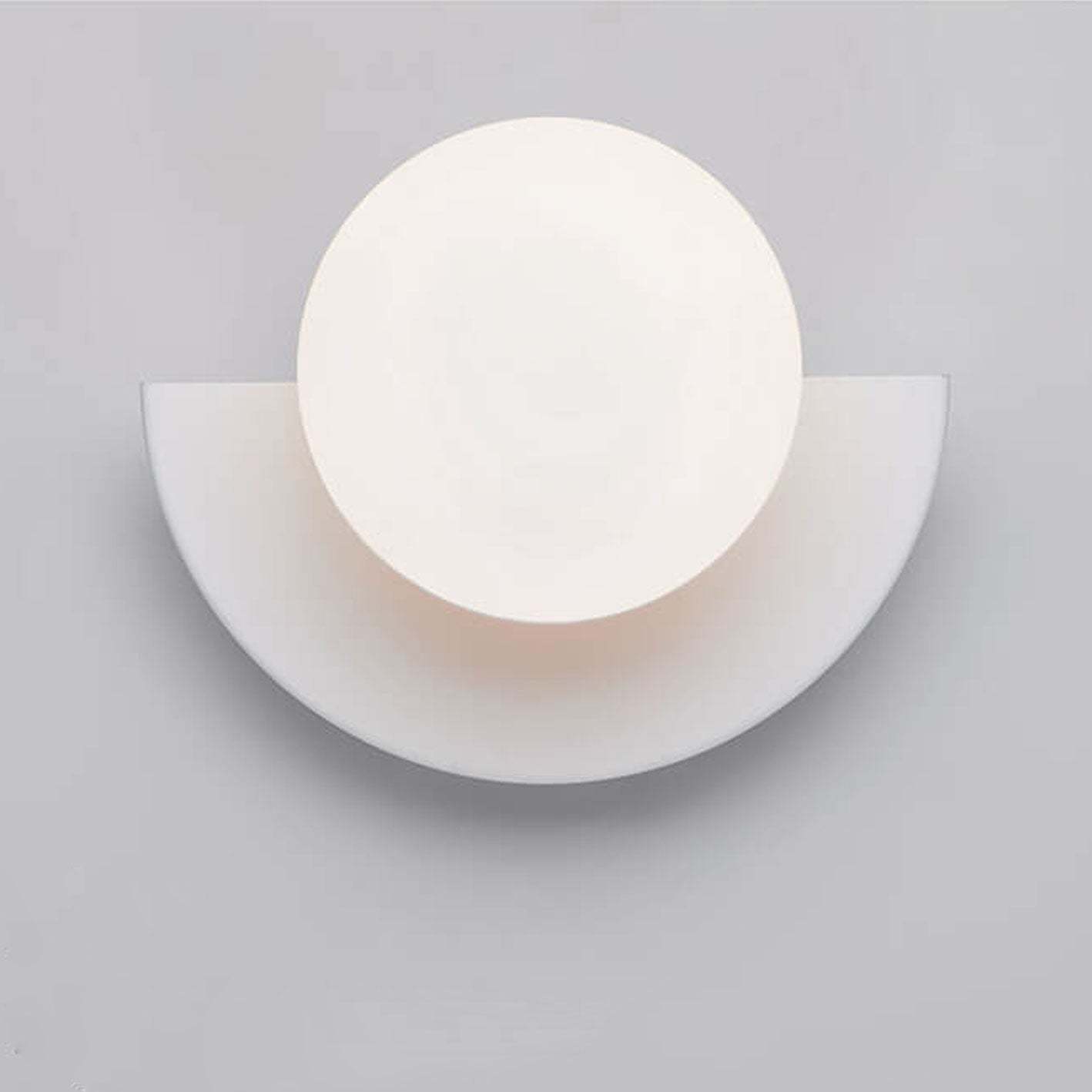 Minimalist Glass Spherical Colorful Semicircle Wall Sconce