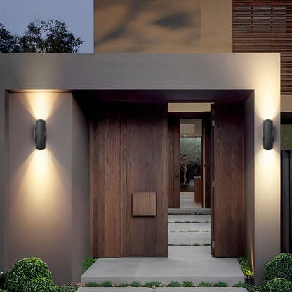 Up and Down Light LED Waterproof Black Modern Wall Washer Light Wall Lamp-Lighom