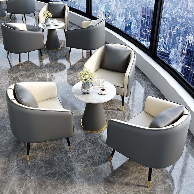 Contemporary Sintered Stone Metal Coffee Table