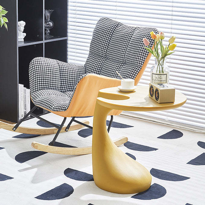Contemporary Oval Base Plastic End Table