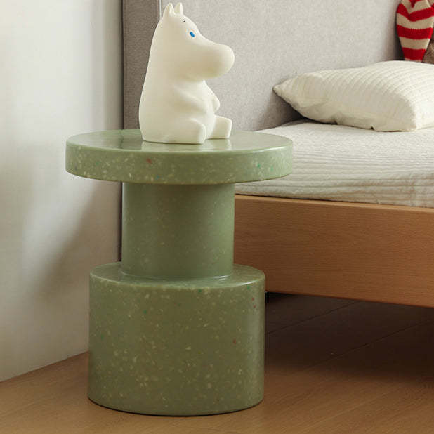 Nordic round end green end & side tables
