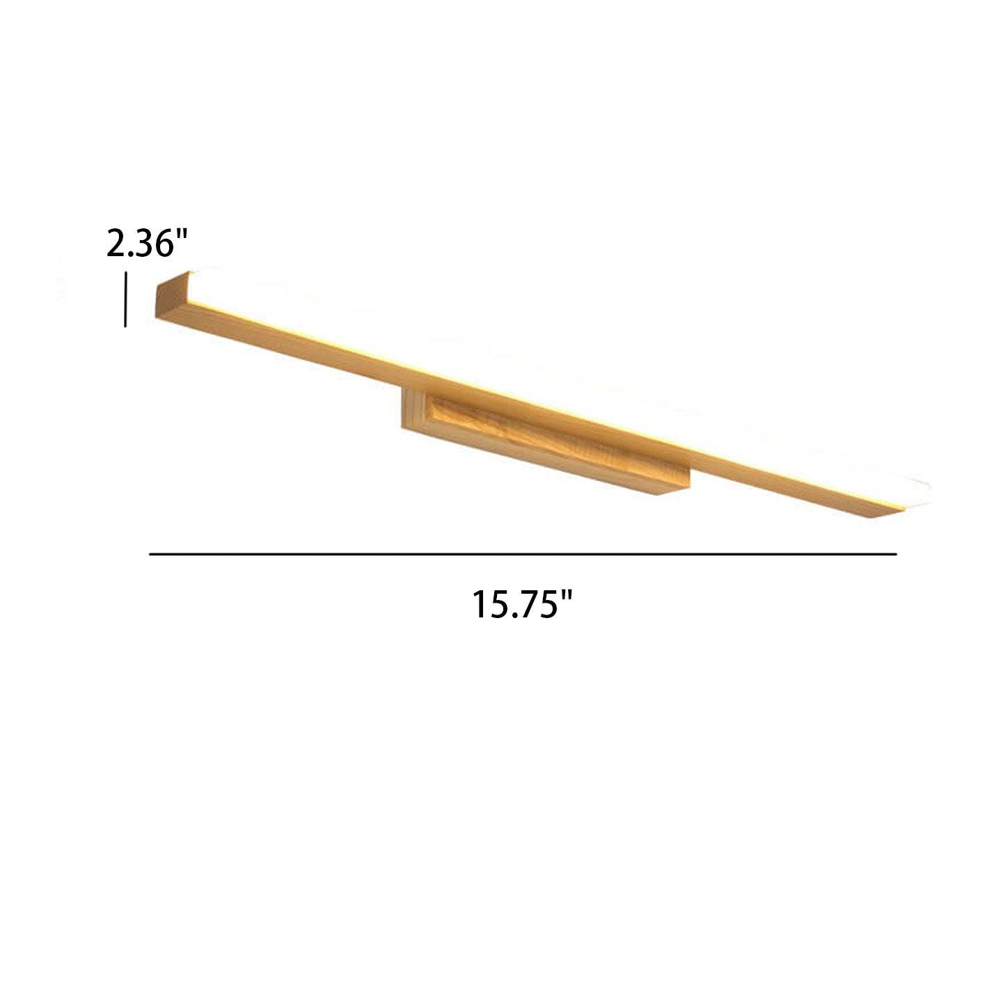 Nordic Minimalist Log Strip Vanity LED Sconce