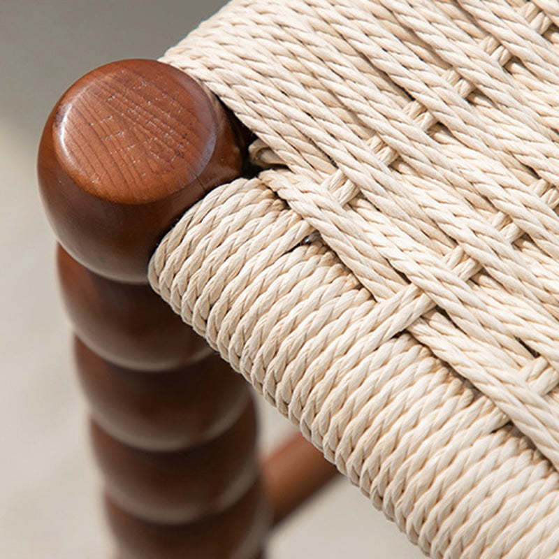 Chinese Woven Gourd Wooden Footstool