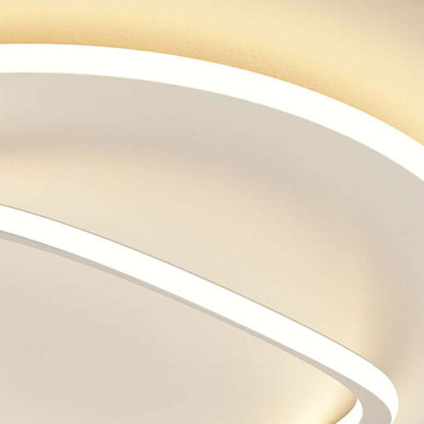 Nordic Minimalist Round Oval LED Flush Mount Light