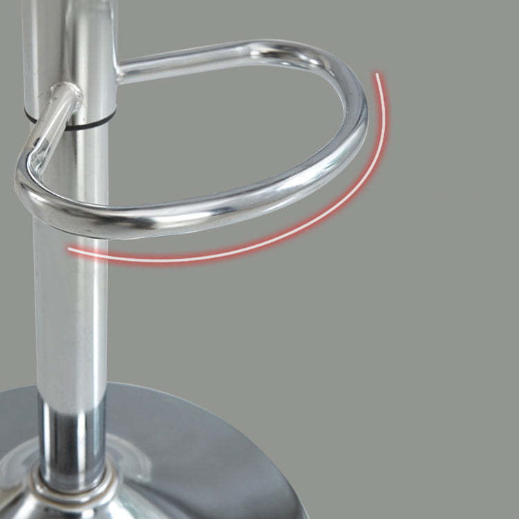 Minimalist Cylinder Base Metal PET Bar Stool — Transparent