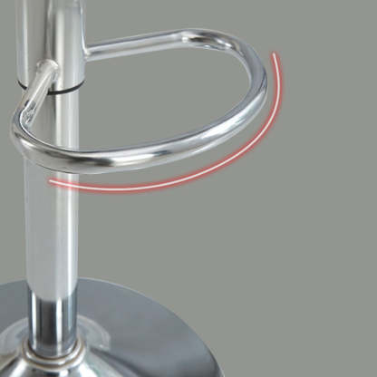 Minimalist Cylinder Base Metal PET Bar Stool — Transparent