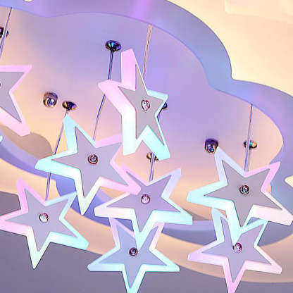 Nordic Star Cloud Acrylic LED Kids Flush Ceiling Light