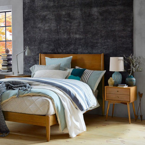 Nordic Wood 2-Drawer Side Table