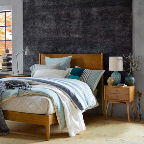 Nordic Wood 2-Drawer Side Table