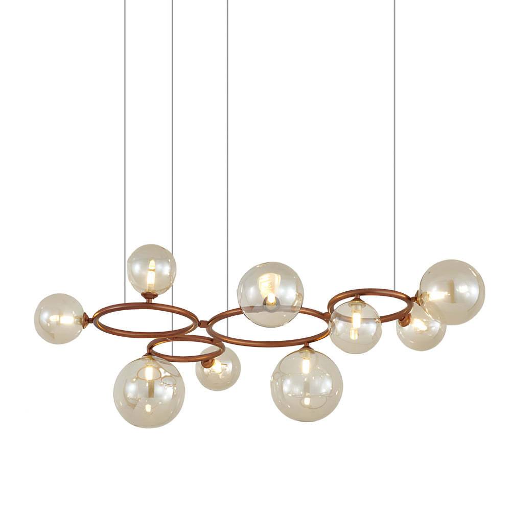 5/7/9-Light Glass Ball Circular Contemporary Chandelier