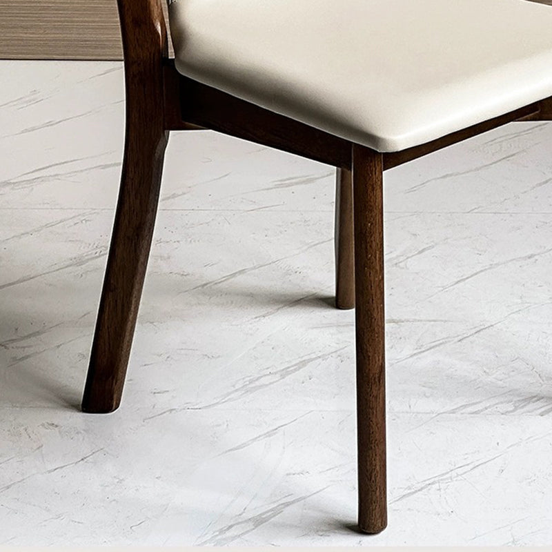 Chinese Solid Wood Leather Dining Chair