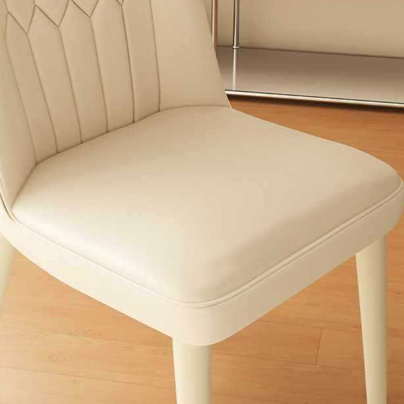 Modern Microfiber Leather Steel Dining Chair