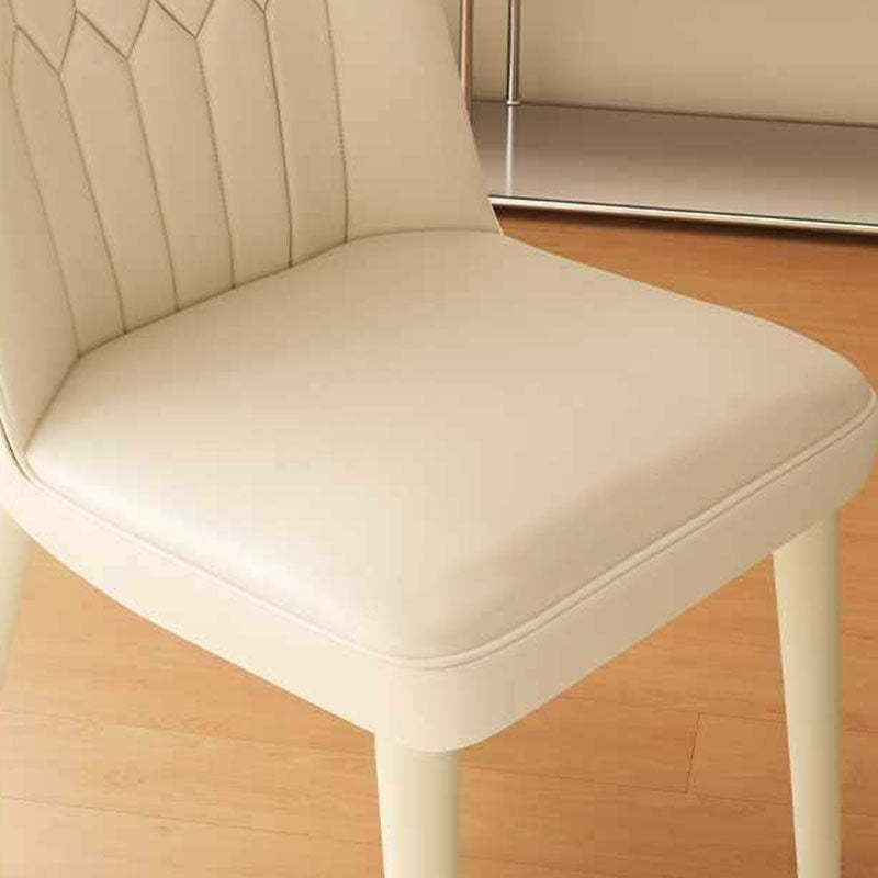 Modern Microfiber Leather Steel Dining Chair