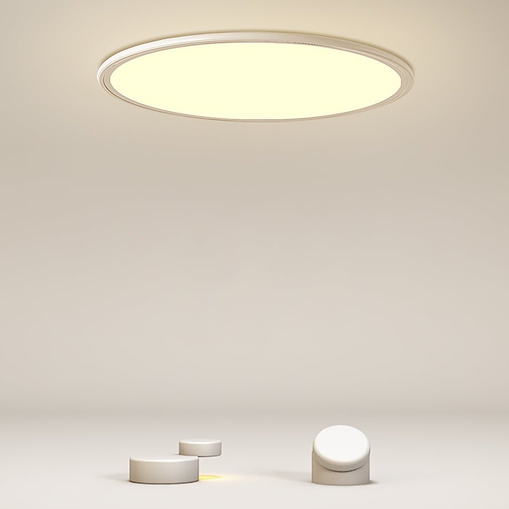 16" Modern Ultra-Thin White/Black Circle Flush