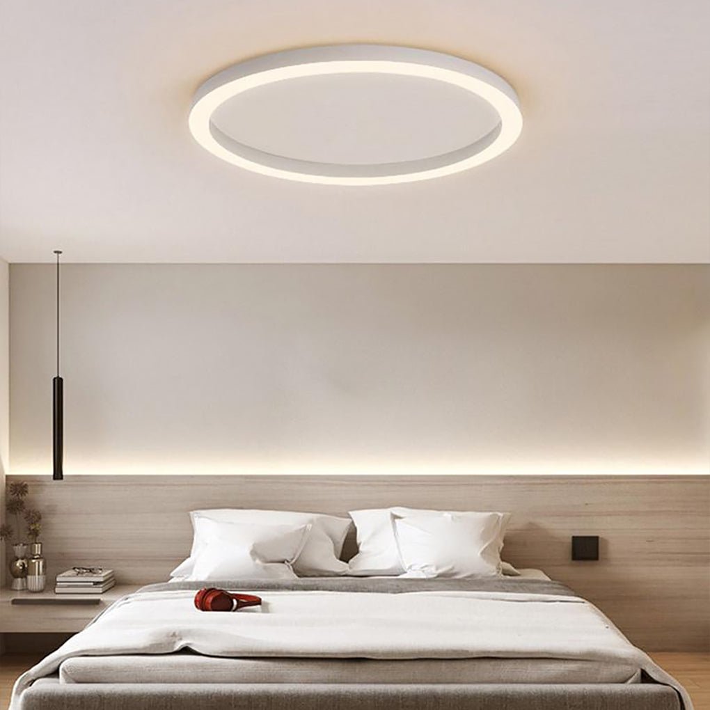 16" Modern Simple Circle Dimmable Flush Mount