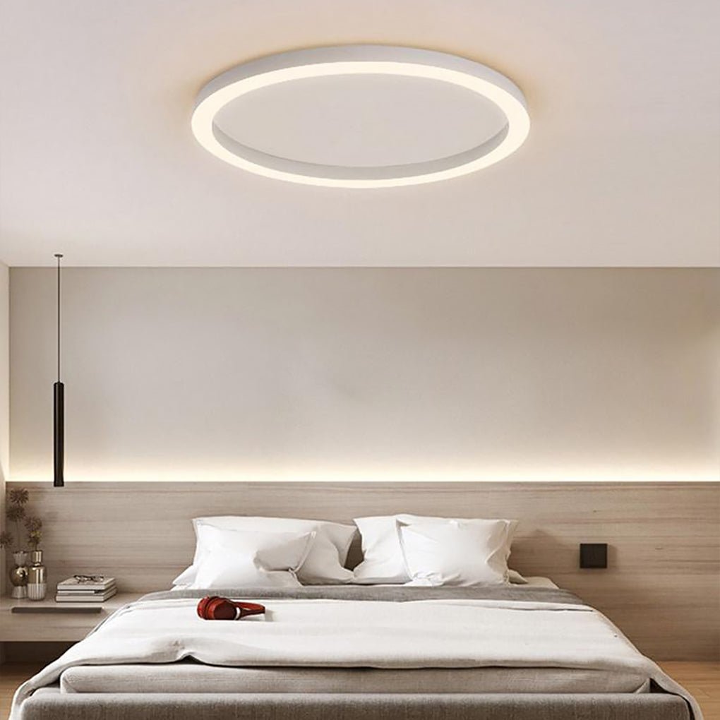 16" Modern Simple Circle Dimmable Flush Mount