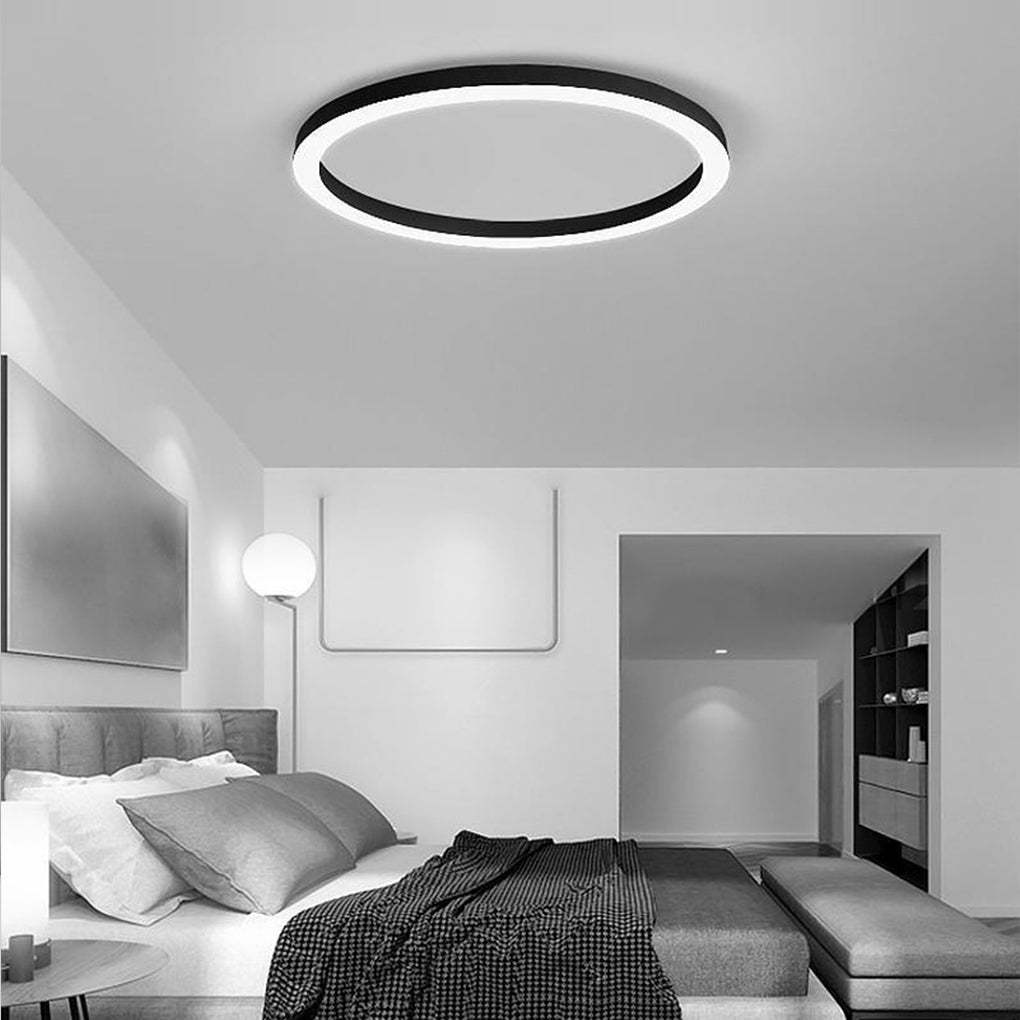 16" Modern Simple Circle Dimmable Flush Mount