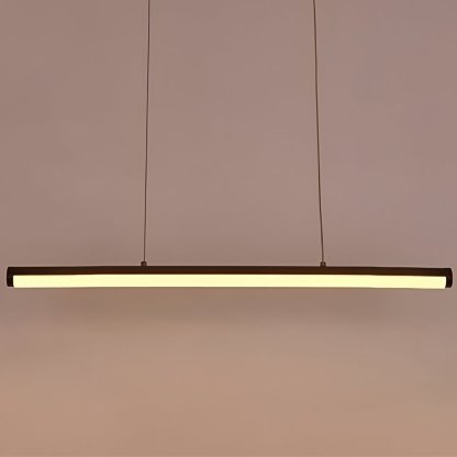 16'' Rectangular Long Matt Black Pendant Light Adjustable Warm White Ceiling Lights-Lighom