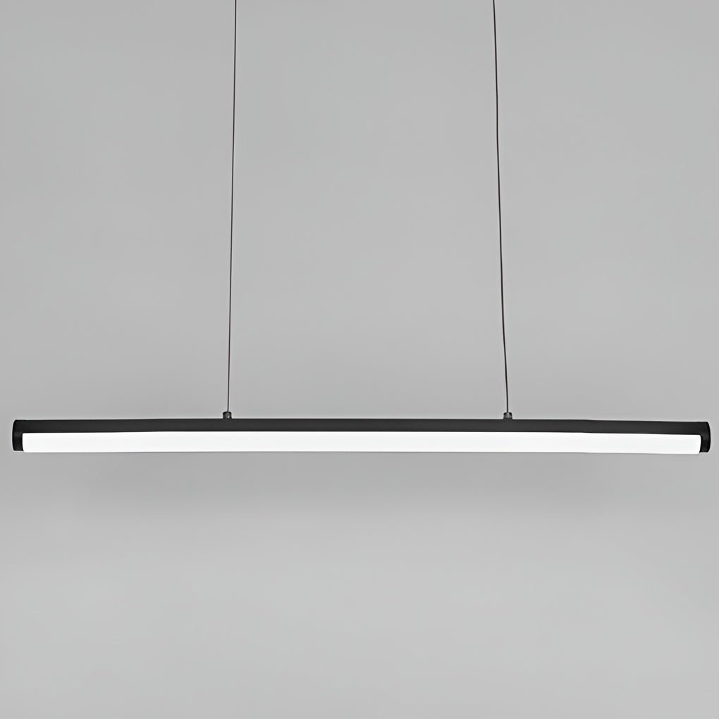 16'' Rectangular Long Matt Black Pendant Light Adjustable Warm White Ceiling Lights-Lighom