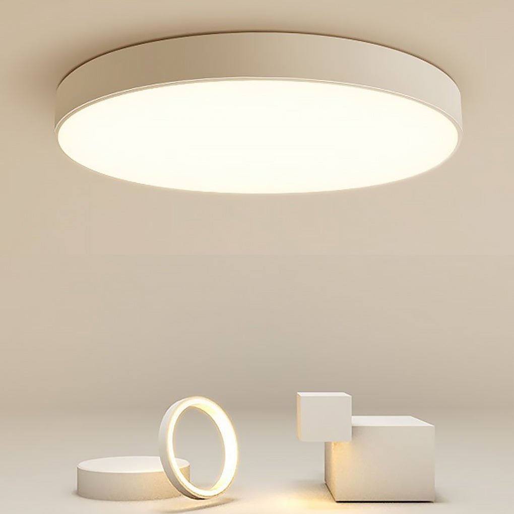 16" Round Dimmable Modern Flush Mount Remote Light