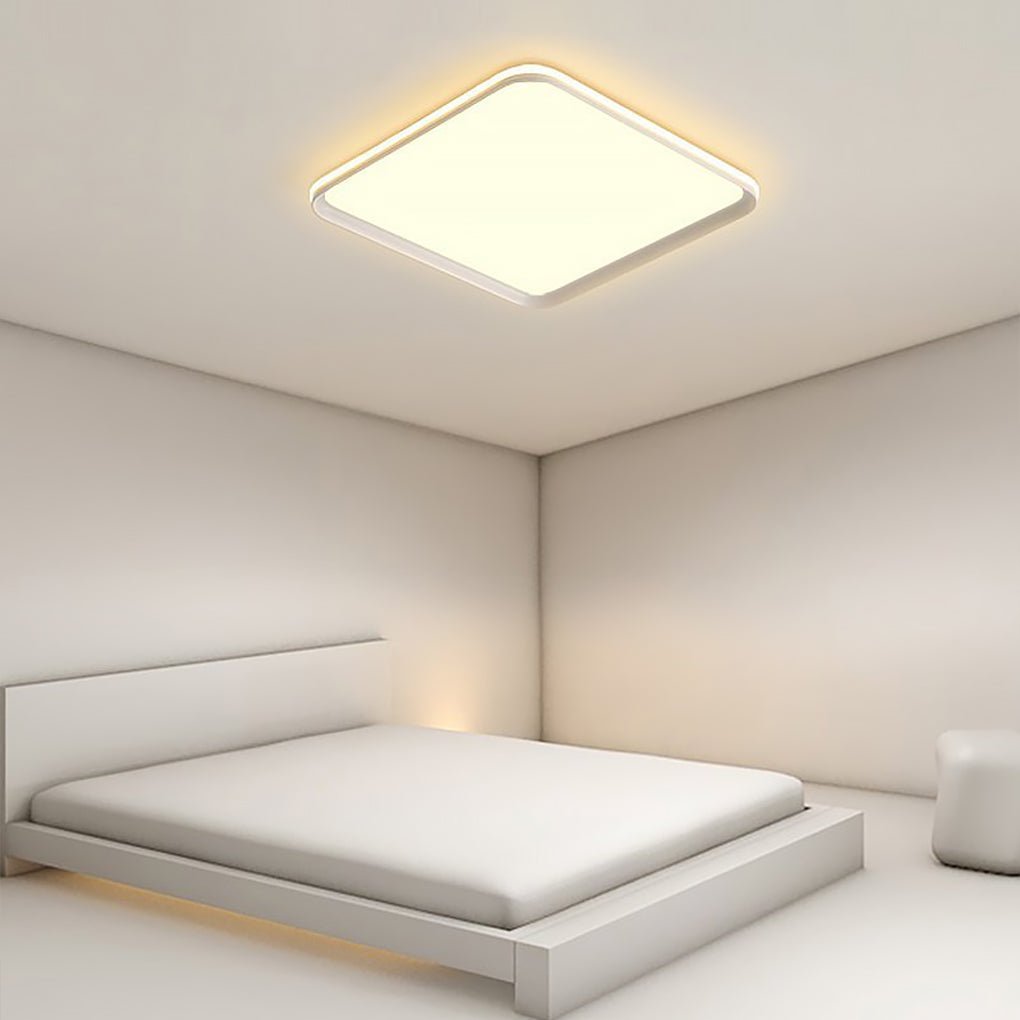 16'' Square Modern Flush Mount Ceiling Lights with Remote-Lighom