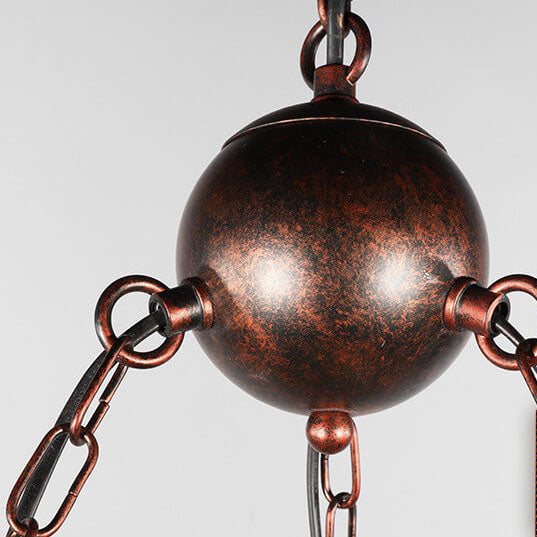 Vintage Nautical Metal Lantern Chandelier