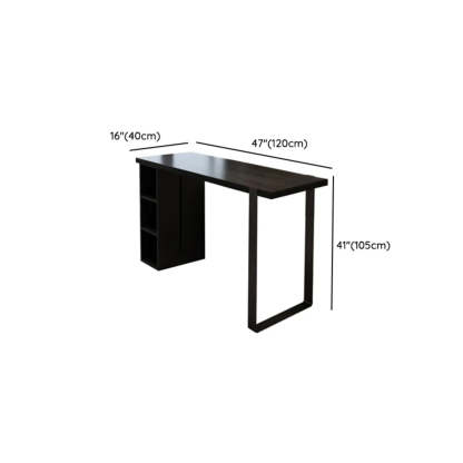 Modern Black Bar Table with Shelves