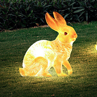 Solar Rabbit Squirrel Resin LED Outdoor Landscape Light
