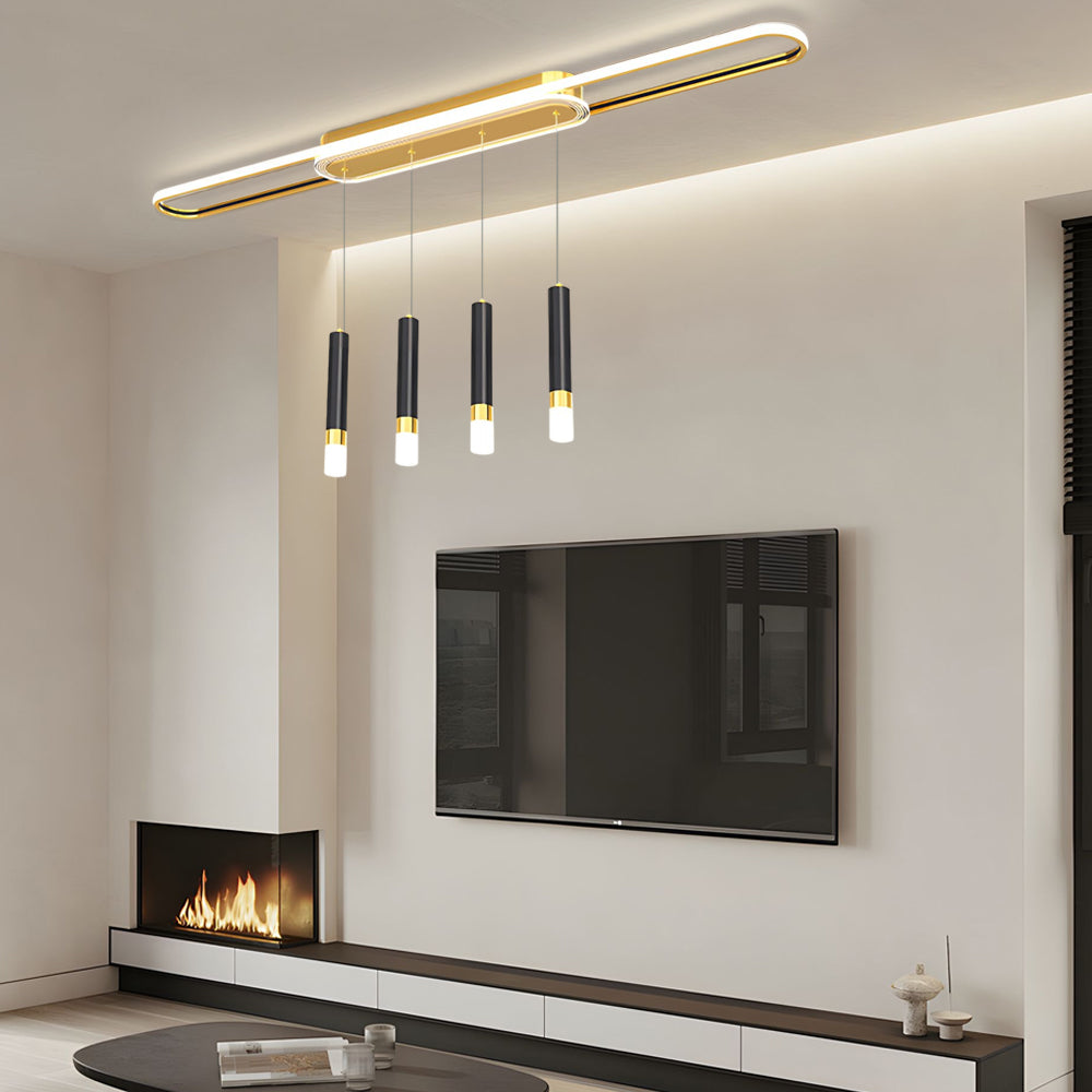 Long Circular LED Modern Ceiling Hanging Light